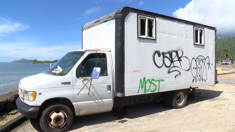 Abandoned truck at Hawaii Kai could contain hazardous materials