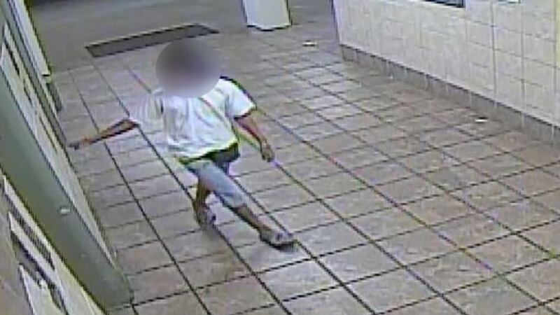 Authorities had released this surveillance video showing the suspect -- fleeing the scene.