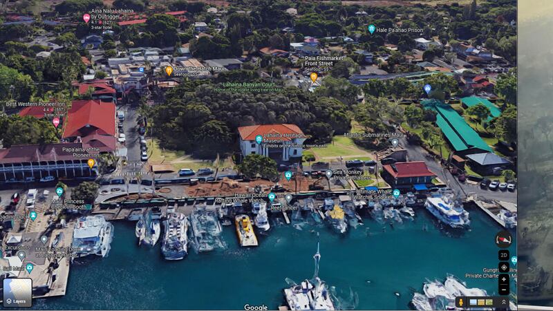 Lahaina before and after photos