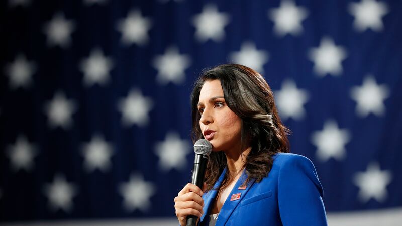 Democratic presidential candidate Rep. Tulsi Gabbard speaks at the Presidential Gun Sense...