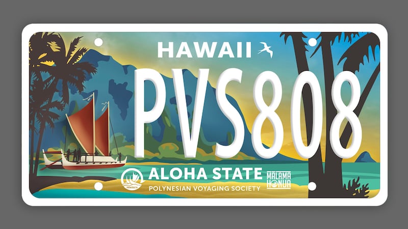 Governor and lawmakers approve Polynesian Voyaging Society specialty license plate.