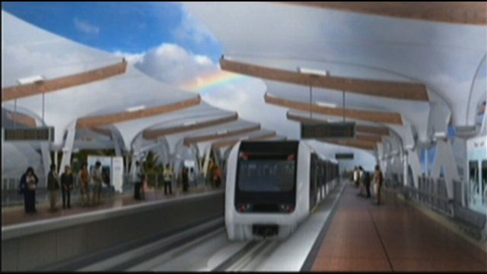 A visualization of Honolulu's proposed rail system