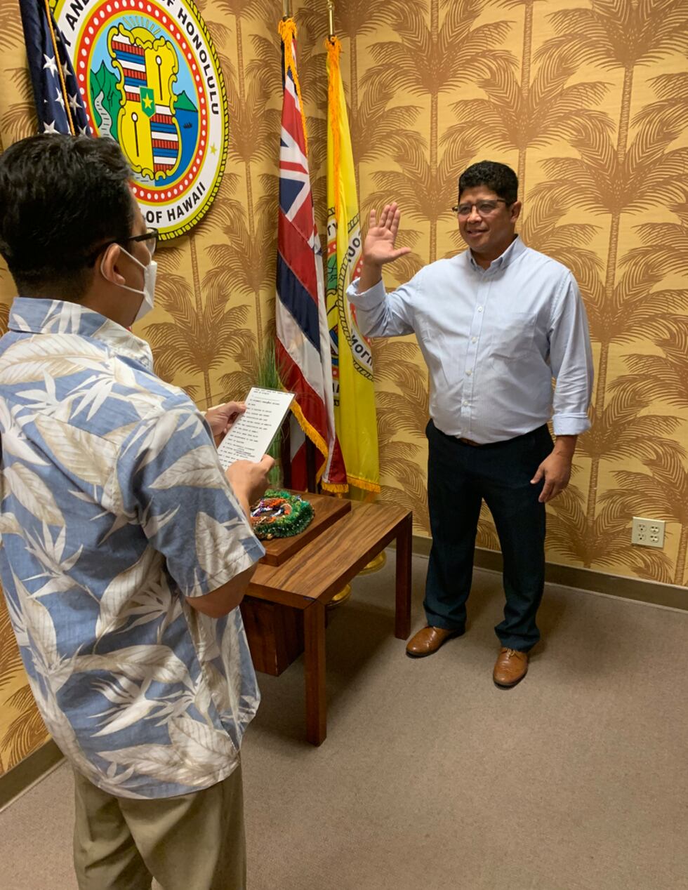 Local comedian Augie T also filed papers to run for city council on Tuesday.