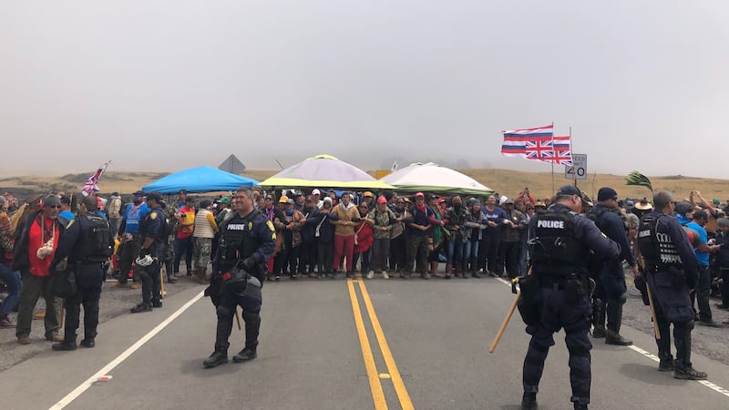 Day three of TMT protests at Mauna Kea.