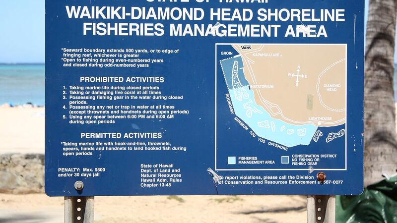 Signs are posted informing the public of the off-limits area.