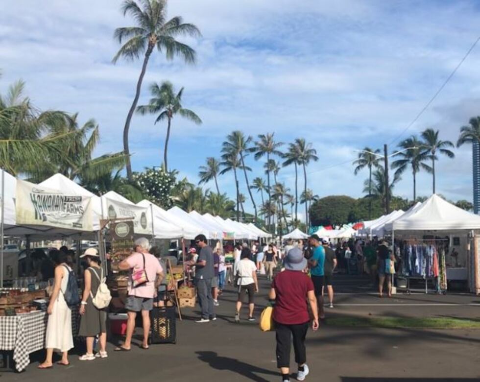 The Farmlovers farmers market in Kakaako is one of four markets on Oahu that guarantee their...
