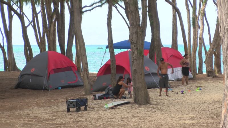 Overnight camping will be allowed beginning on Oct. 22.