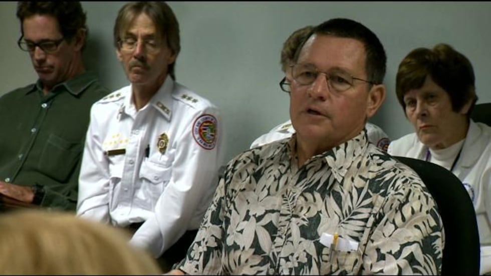 Dr. David Moore (in Aloha shirt)