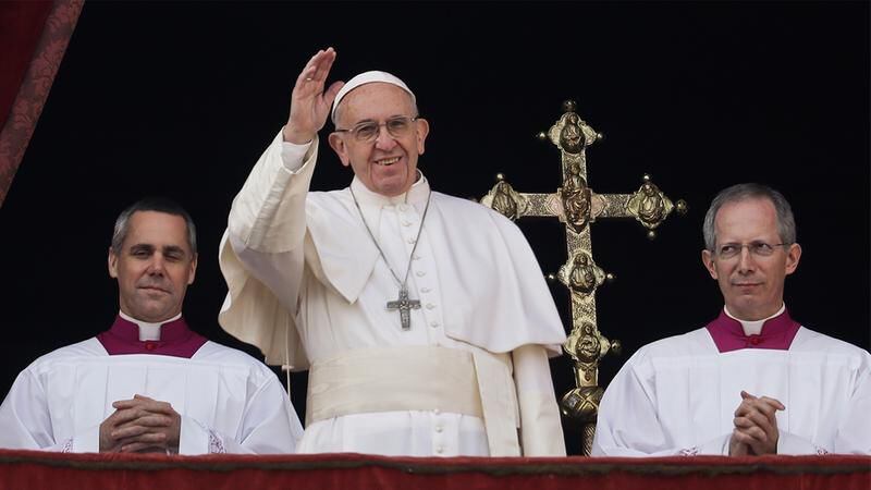 Pope Francis delivers the Urbi et Orbi (Latin for ' to the city and to the world' ) Christmas'...