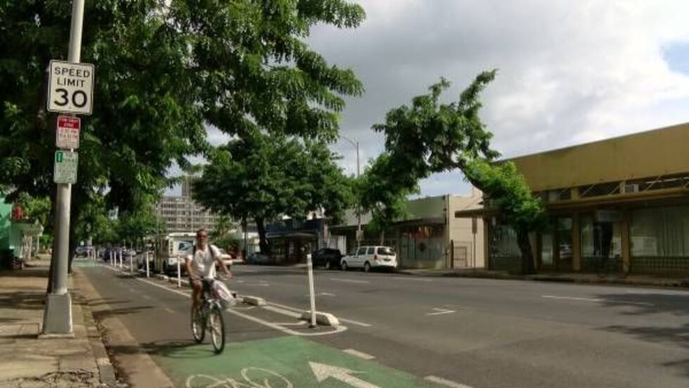 New bike lane on South King Street