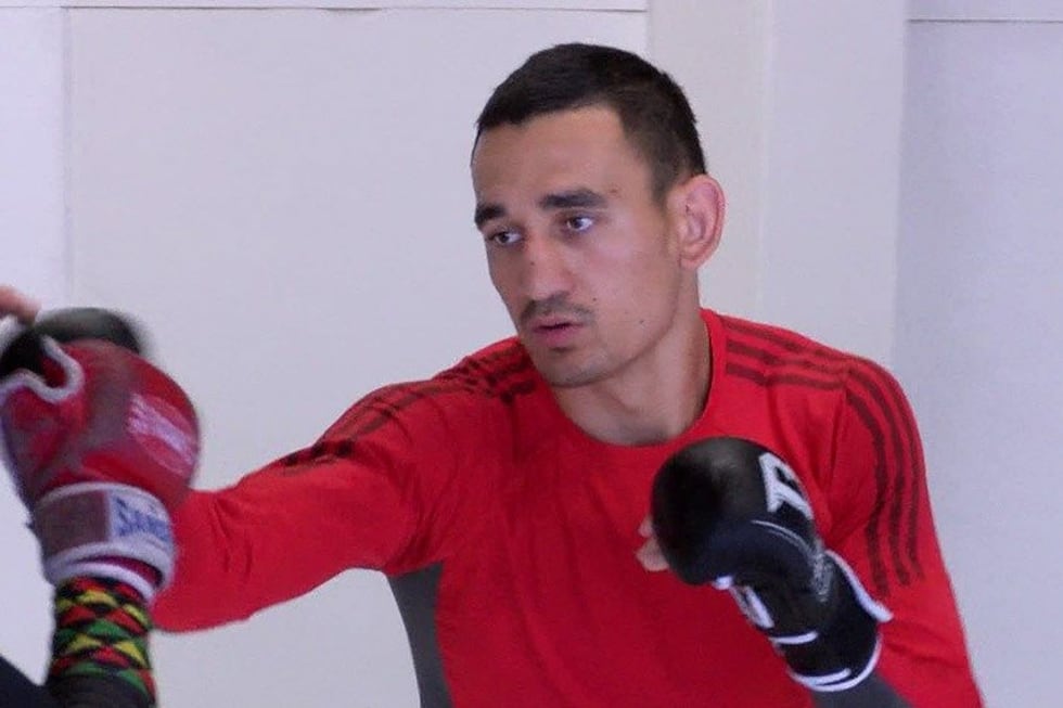 Max Holloway training at Gracie Technics in Kalihi.