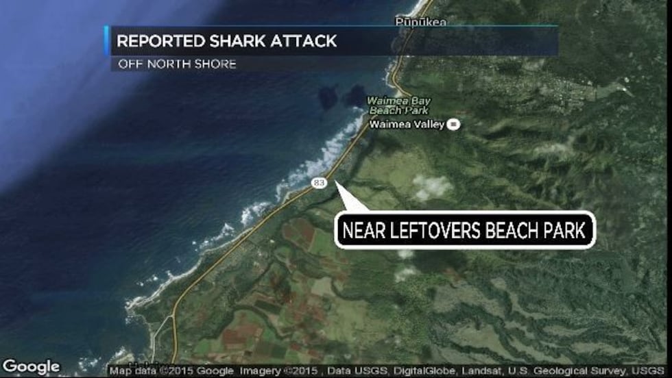 Location of reported shark attack