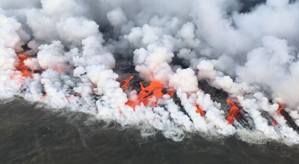 Lava just keeps flowing in lower Puna, where at least 400 acres of new land has been created....