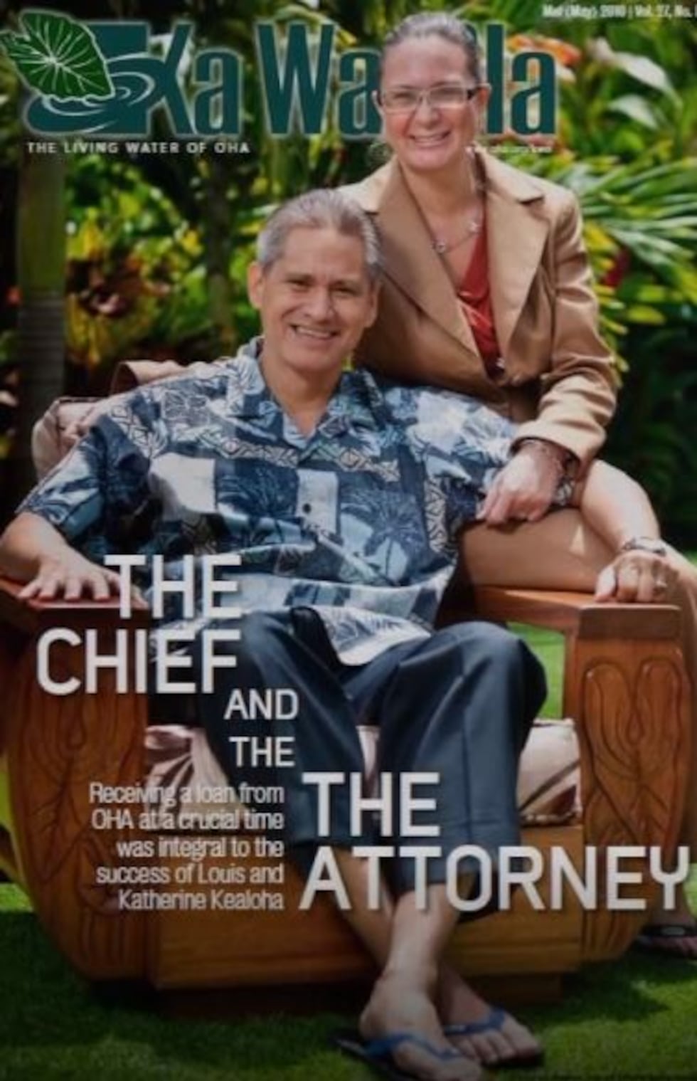 In an OHA publication, the Kealohas characterized themselves as humble and "rubber slipper...