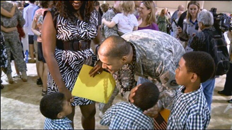 SFC. Velasquez reunites with his family.