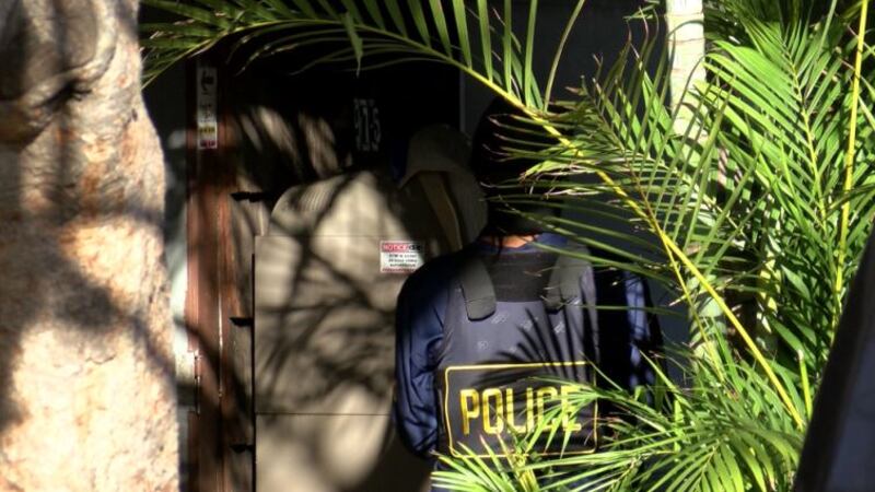 Honolulu police conducted the raid Monday.