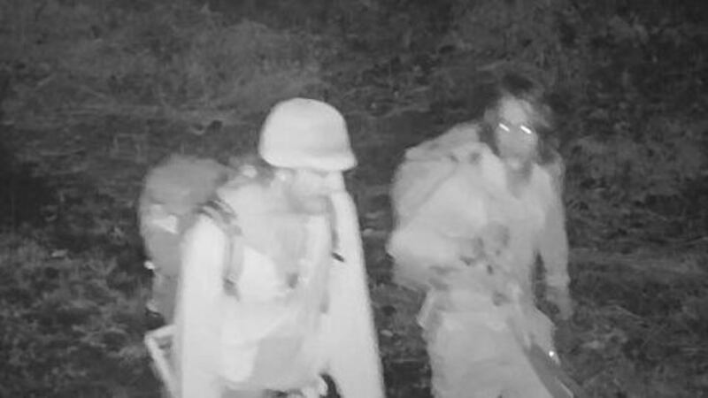 Authorities released a surveillance image of two suspects involved in a fruit theft in Hilo.