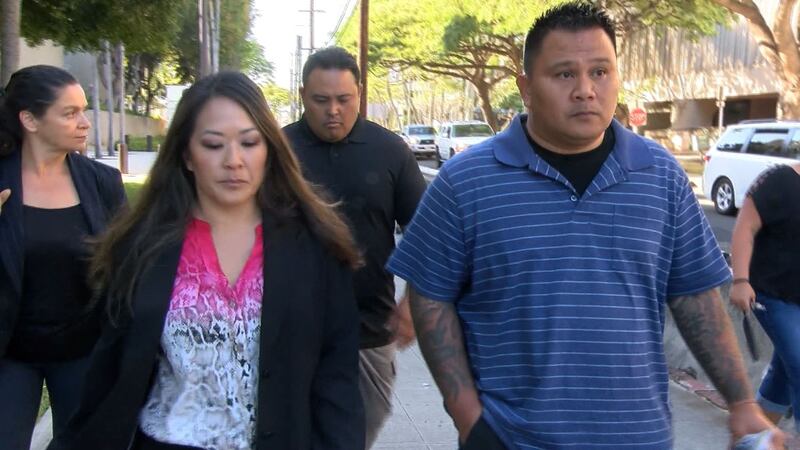 Officer John Rabago, in the blue shirt, is set to change his plea.