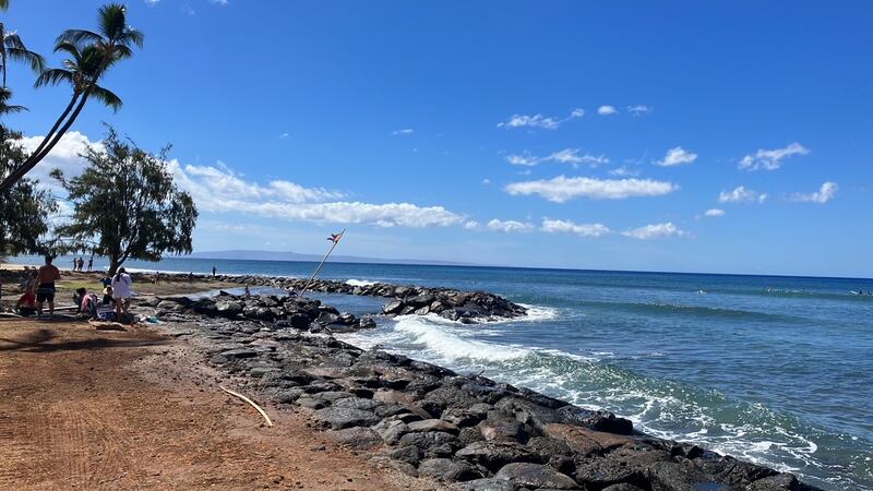 Launiopoko Beach Park in Lahaina had been closed since the Aug. 8 fire as damage and debris...