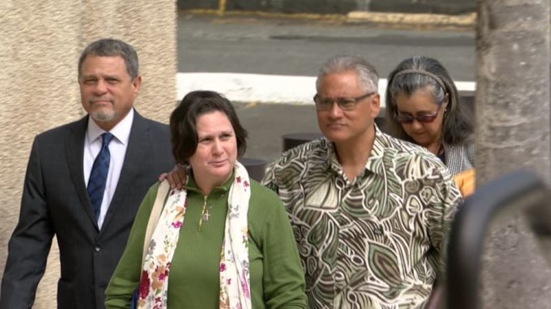 Ex-Police Chief Louis Kealoha and his wife, Katherine, walk into the federal courthouse....