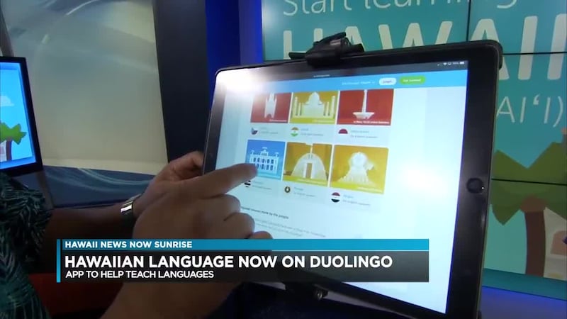 Billy V shows viewers how to use the Duolingo app to learn the Hawaiian language.