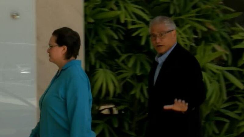 Louis and Katherine Kealoha walk into the federal courthouse on the second day of the...