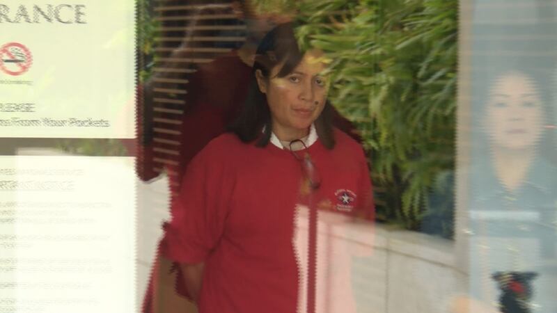Felina Salinas previously seen leaving federal court in Honolulu, Hawaii.