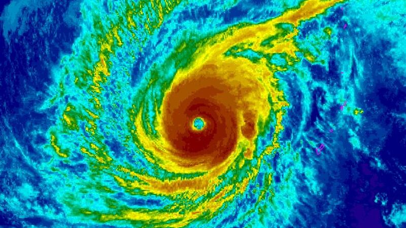 Typhoon Wutip on Monday (Image: NOAA)