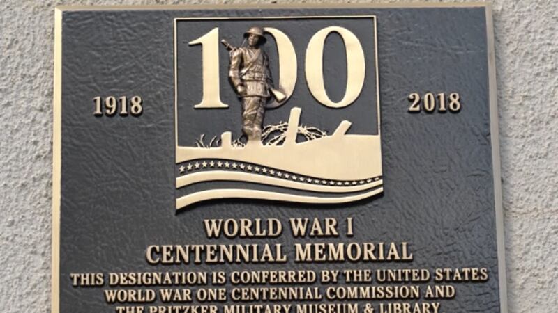 A special plaque designates the Waikiki natatorium as an official WWI Centennial Memorial....