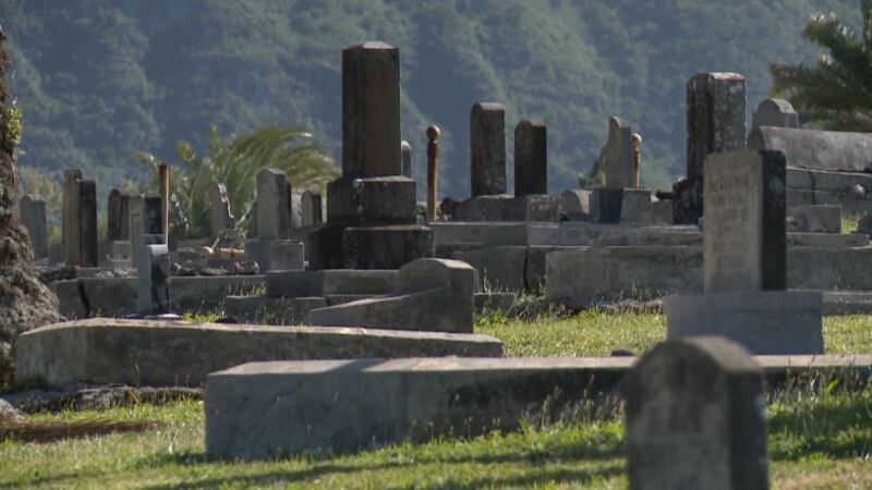 Graves at Kalaupapa, Molokai.