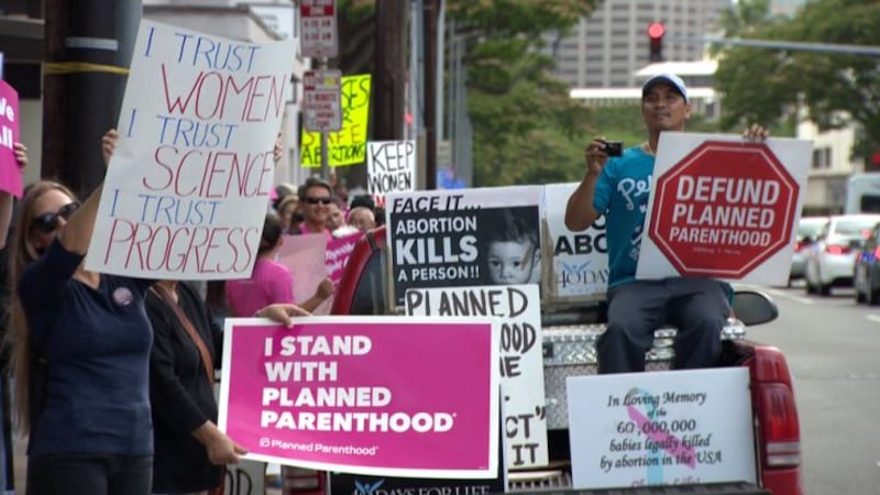 Supporters and opponents staged a peaceful rally in Honolulu Tuesday.